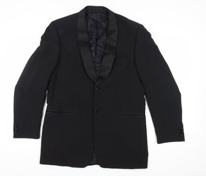 Mens UK Size 40 Pierre Cardin Regular Black Suit Tuxedo
