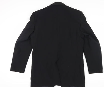 Mens UK Size 40 Pierre Cardin Regular Black Suit Tuxedo