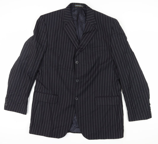Mens UK Size 42 Dehavilland Regular Black Suit Jacket