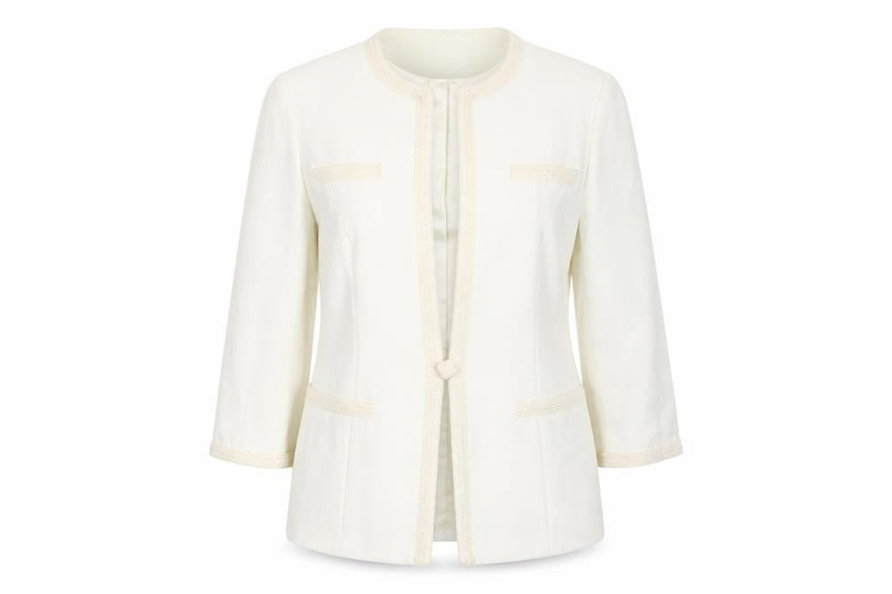 Womens UK Size 12 Jacques Vert Regular Ivory Suit Jacket