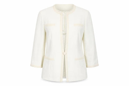 Womens UK Size 12 Jacques Vert Regular Ivory Suit Jacket