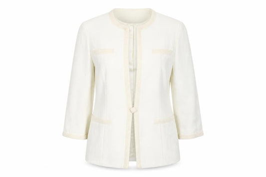 Womens UK Size 12 Jacques Vert Regular Ivory Suit Jacket