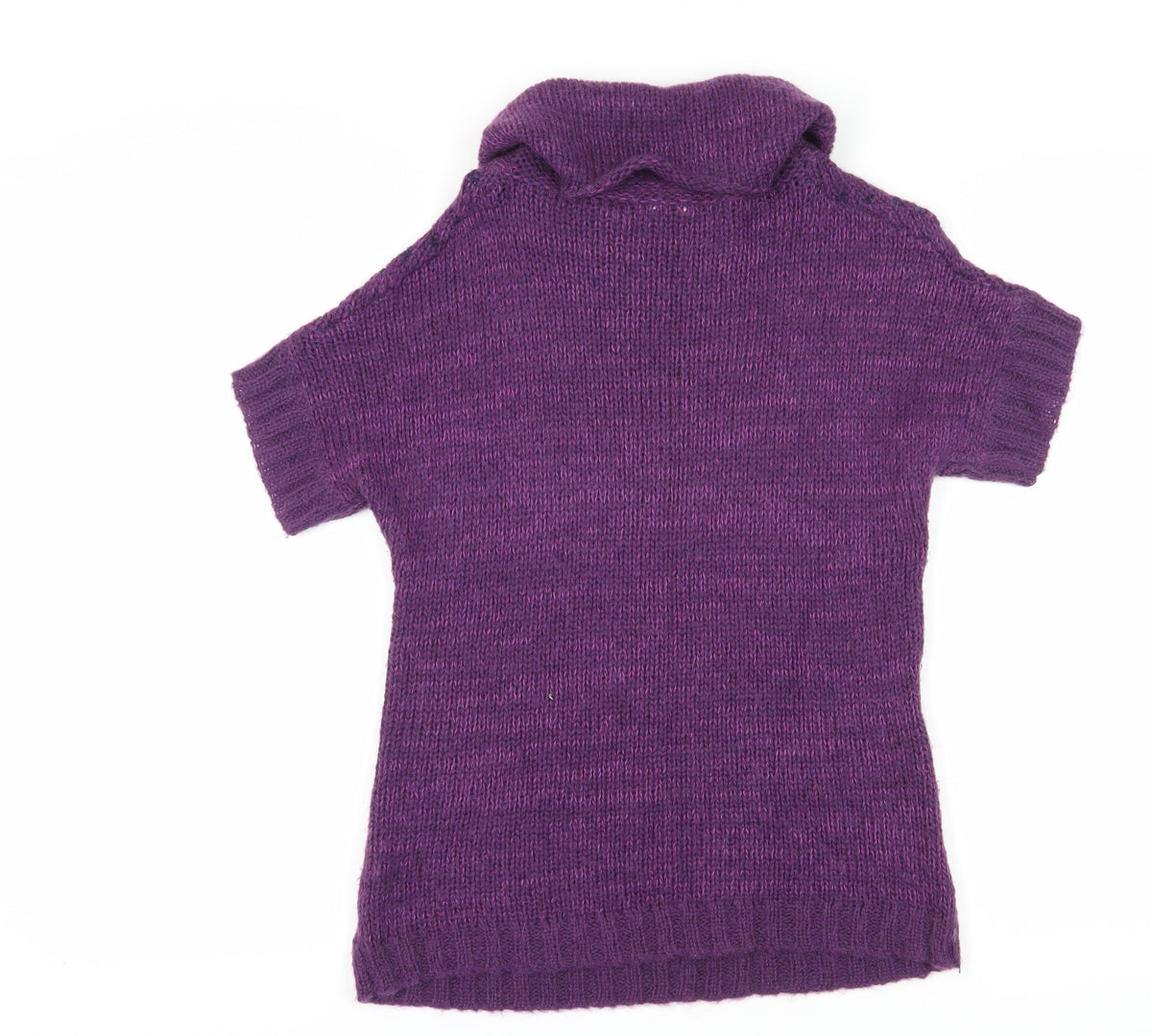 Little Stuff Women's Purple Cable-Knit Pullover, Size 14