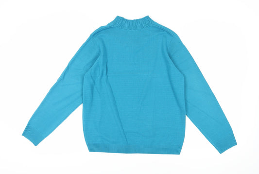 Honor Millburn Women's Blue V-Neck Pullover Jumper M