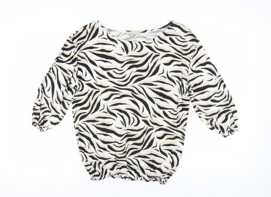 Laura Ashley Women's Multicoloured Zebra Tunic Blouse Size 14