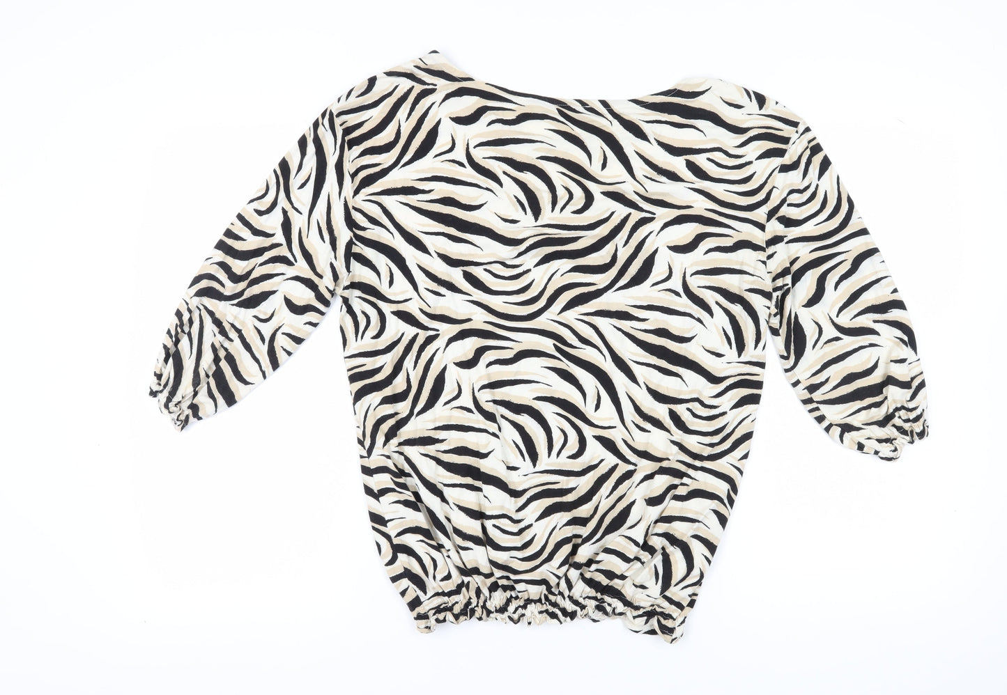 Laura Ashley Women's Multicoloured Zebra Tunic Blouse Size 14