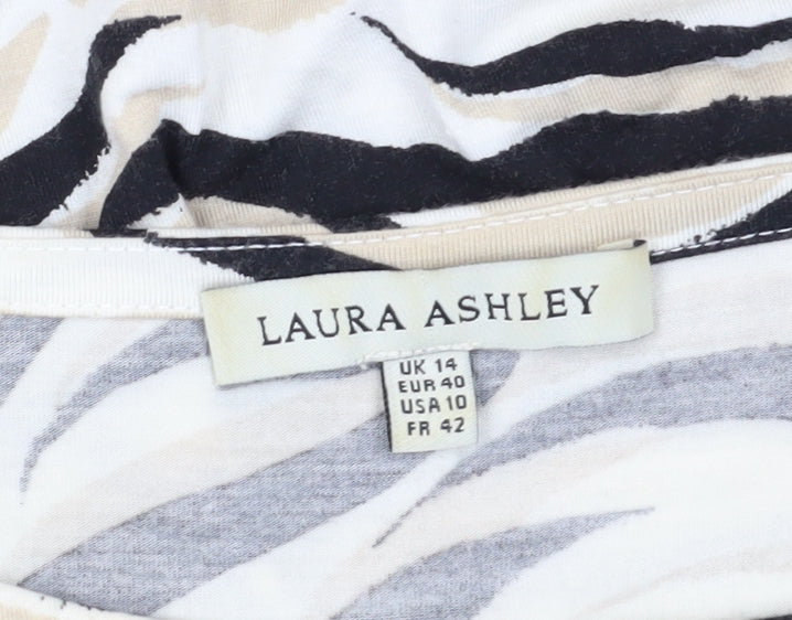 Laura Ashley Women's Multicoloured Zebra Tunic Blouse Size 14