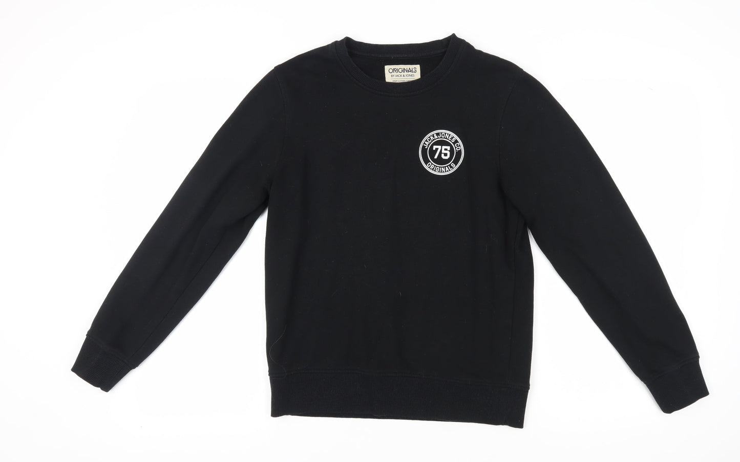 Mens UK Size S JACK & JONES Black Pullover Sweatshirt