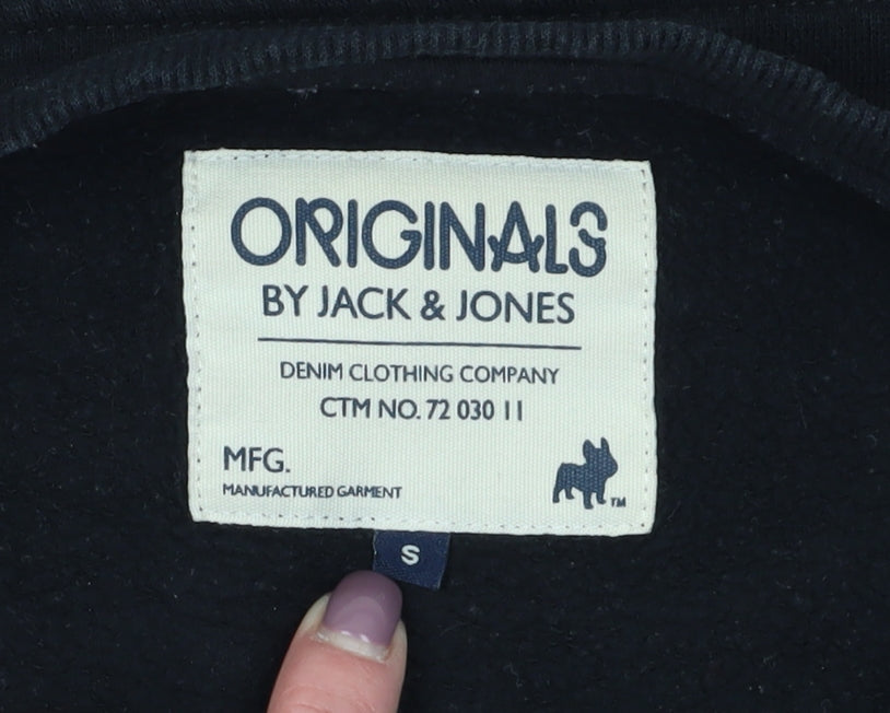 Mens UK Size S JACK & JONES Black Pullover Sweatshirt