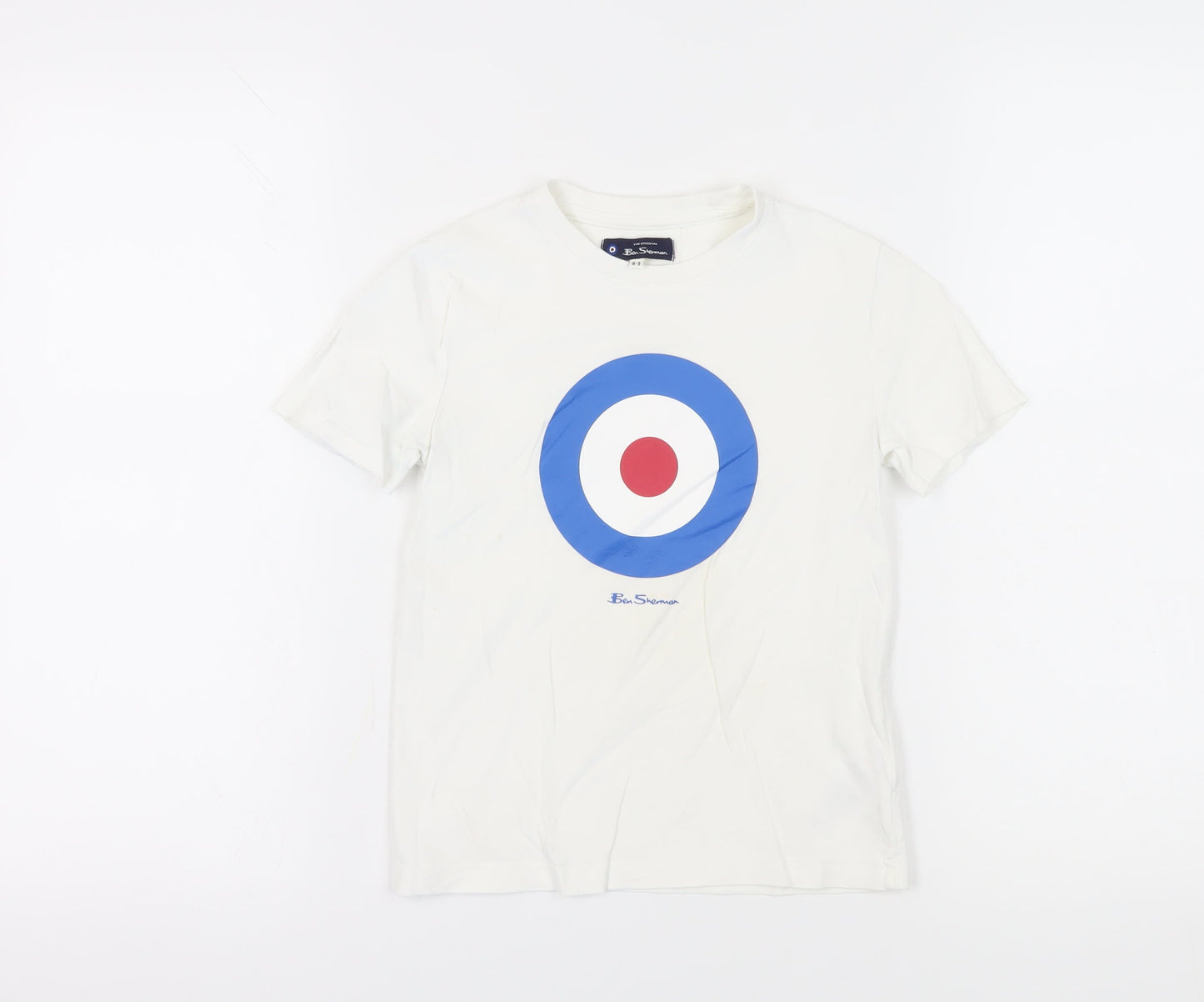Ben Sherman Boys White Graphic T-Shirt 8-9 Years