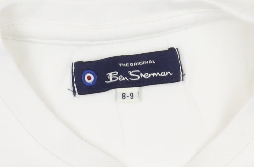 Ben Sherman Boys White Graphic T-Shirt 8-9 Years