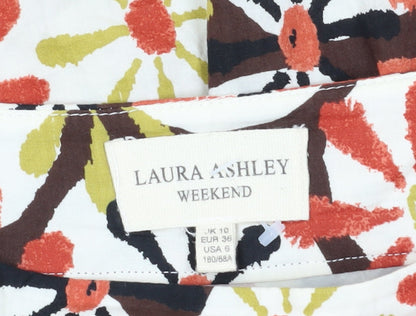 Laura Ashley Women's Multicoloured A-Line Skirt, Size 10