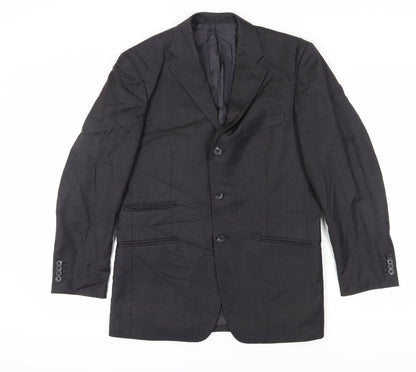 Mens UK Size 38 T.M.Lewin Regular Black Suit Jacket
