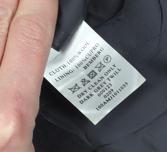 Mens UK Size 38 T.M.Lewin Regular Black Suit Jacket