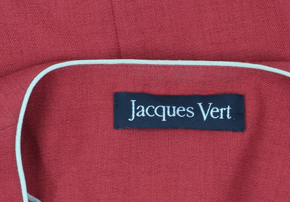 Jacques Vert Women's Red Short Sleeve Blazer Size 20