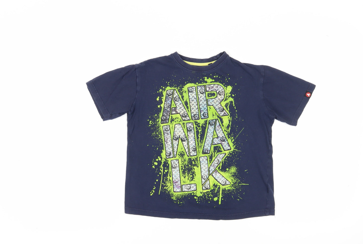 Airwalk Boys Blue Graphic T-Shirt, Age 9-10, Cotton Casual