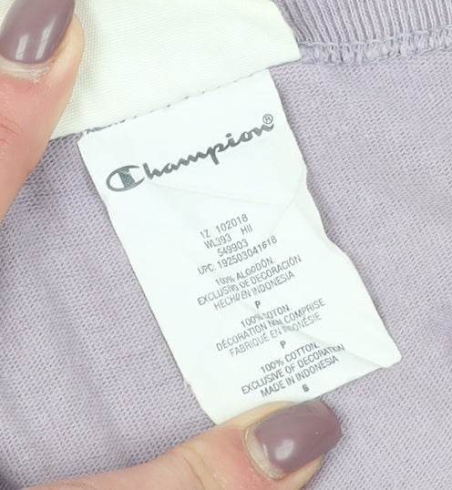 Champion Womens Purple Cropped T-Shirt S