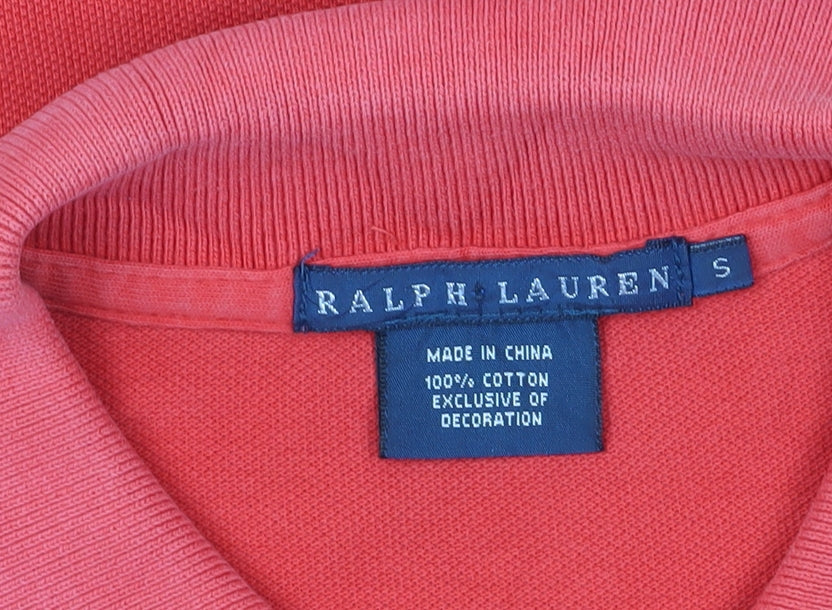 Ralph Lauren Unisex Red Long Sleeve Polo Shirt S