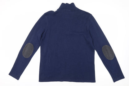 Mens UK Size L Banana Republic Blue Pullover Sweatshirt