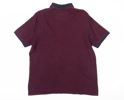 Ted Baker Men’s Red Polo Shirt - Size L, Button Down