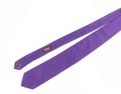 T.M.Lewin Men's Purple Silk Geometric Tie