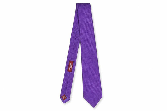 Mens T.M.Lewin Purple Geometric 100% Silk  Tie