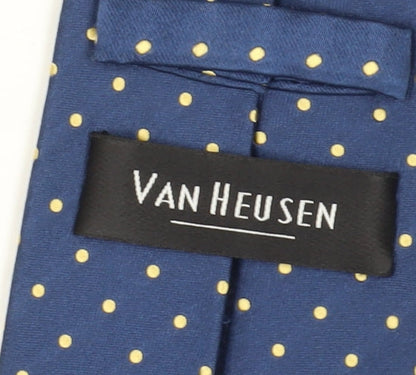Van Heusen Men's Blue Polka Dot Silk Tie