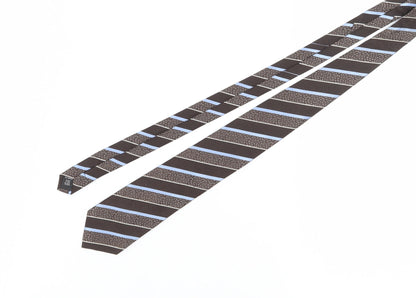 Jeff Banks Men's Brown Striped Slim Silk Tie