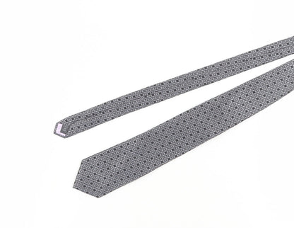 Jeff Banks Grey Geometric Silk Designer Tie