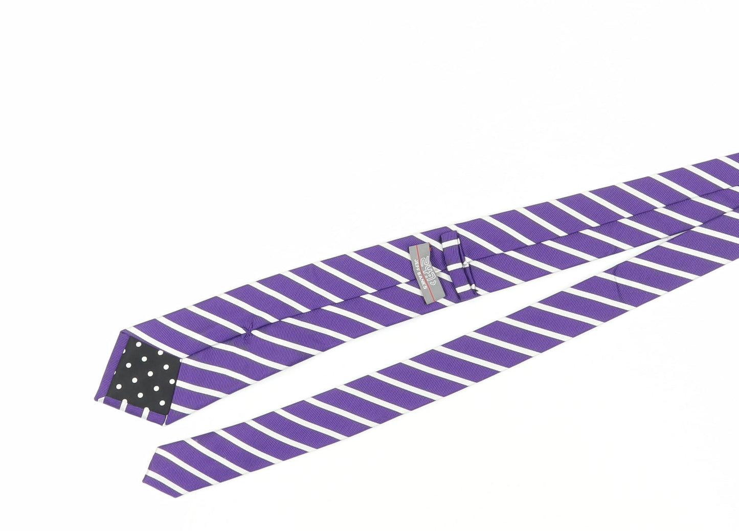 Jeff Banks Men's Purple Striped Silk Tie