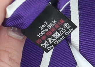 Jeff Banks Men's Purple Striped Silk Tie