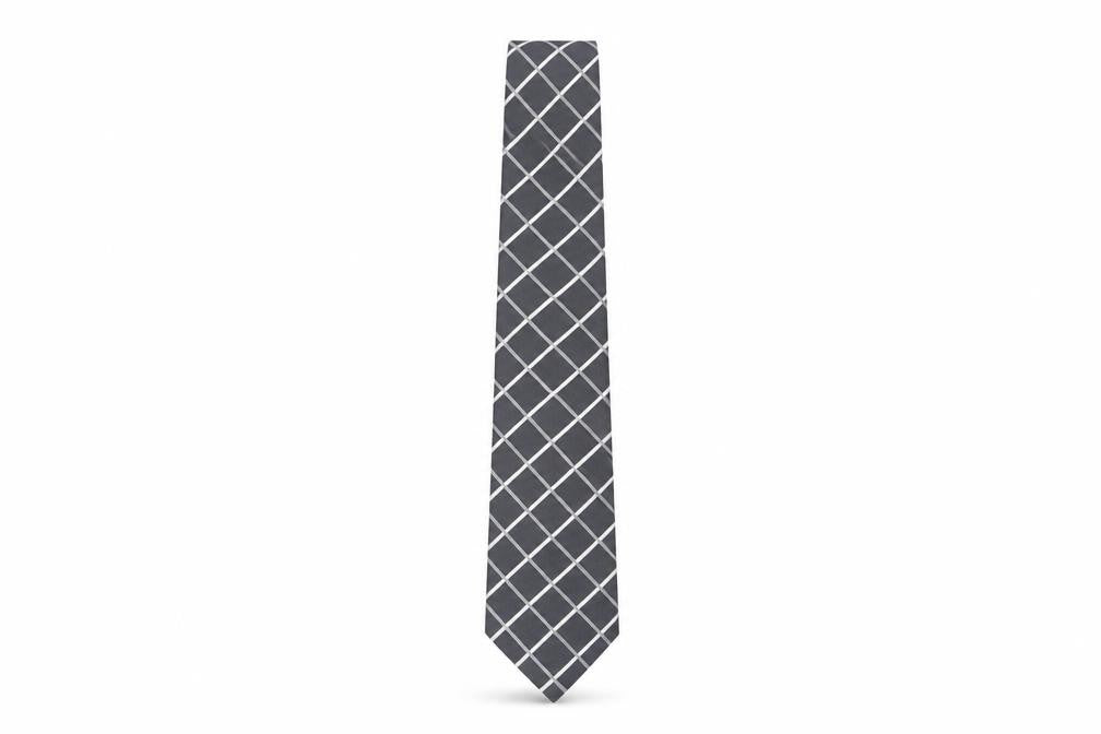 Mens Jeff Banks Black Plaids & Checks 100% Silk  Tie