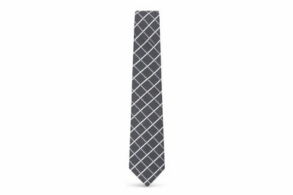 Mens Jeff Banks Black Plaids & Checks 100% Silk  Tie