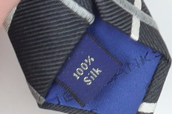 Jeff Banks Men's Black Check Silk Tie, One Size