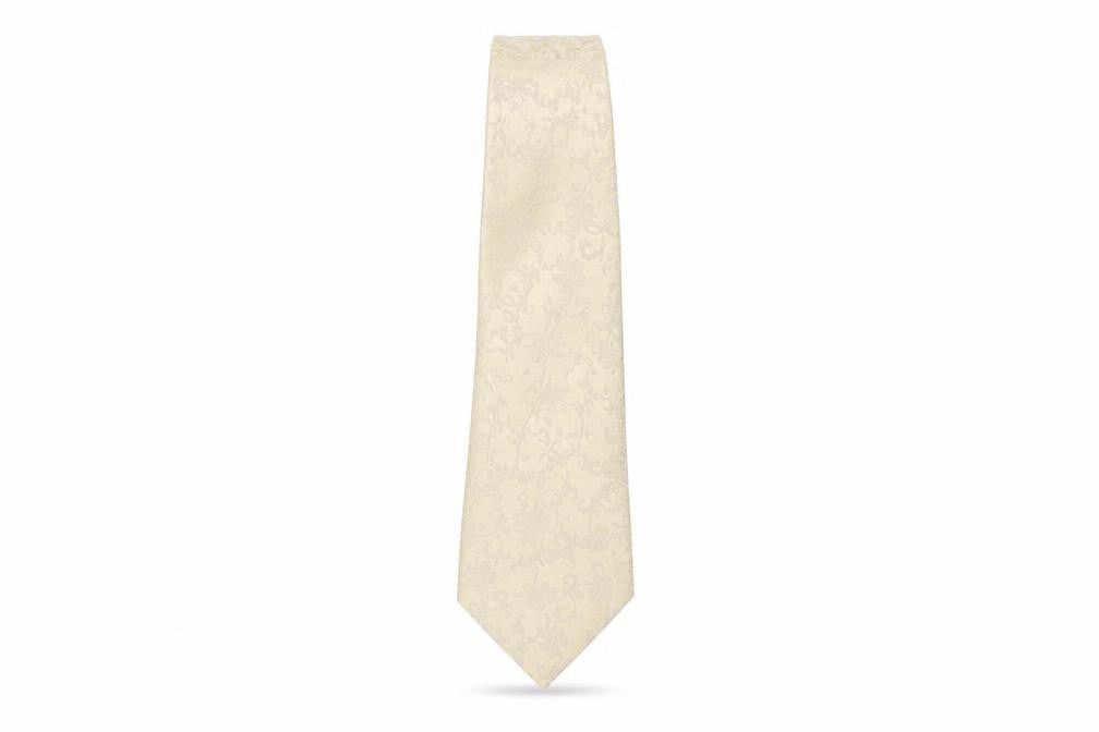 Mens Jeff Banks Beige Floral 100% Polyester Pointed Tie