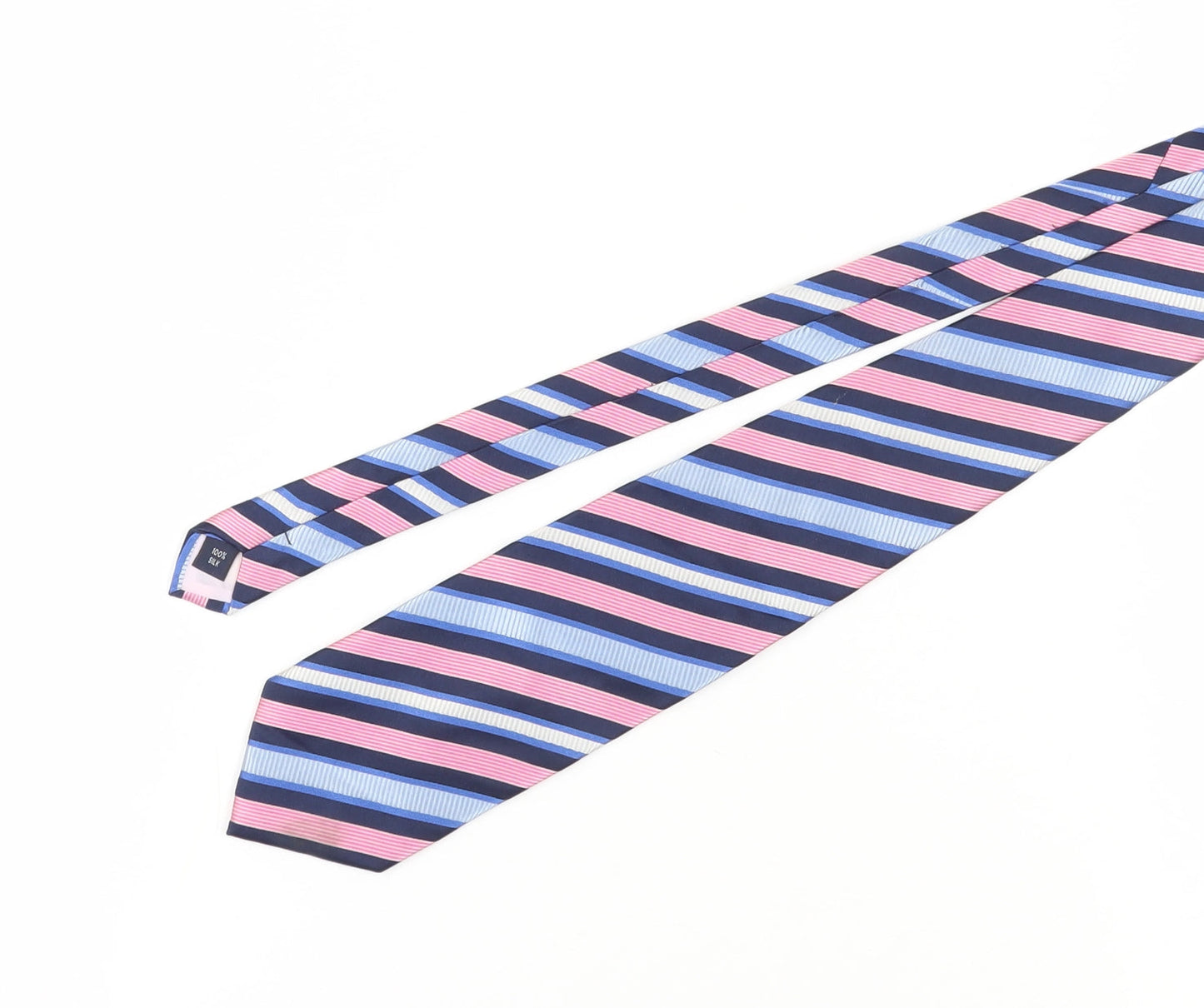 Pierre Cardin Men's Blue Striped Silk Tie
