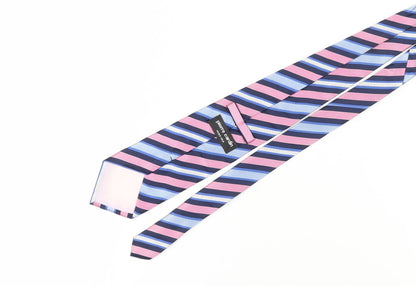 Pierre Cardin Men's Blue Striped Silk Tie