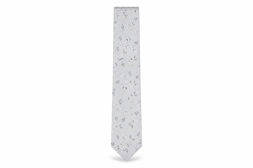 Mens Jeff Banks Grey Floral   Tie