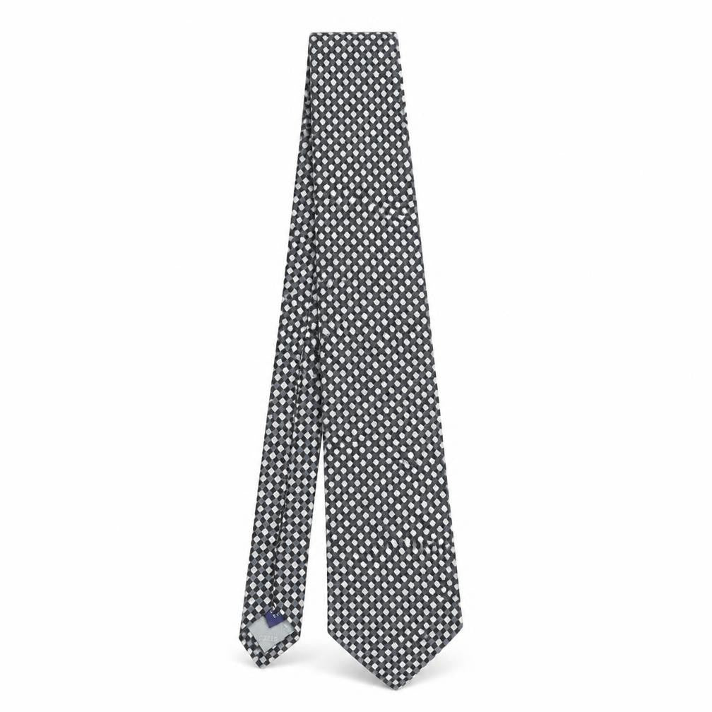 Mens Jeff Banks Black Plaids & Checks 100% Silk Designer Tie
