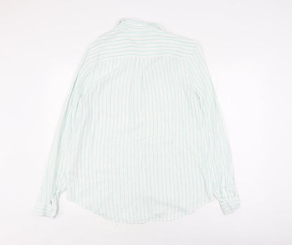 TOG24 Women's White Striped Button-Up Shirt Size 16