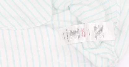 TOG24 Women's White Striped Button-Up Shirt Size 16