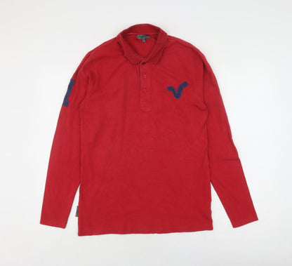 Voi Jeans Co. Men's Red Long Sleeve Shirt, Size S