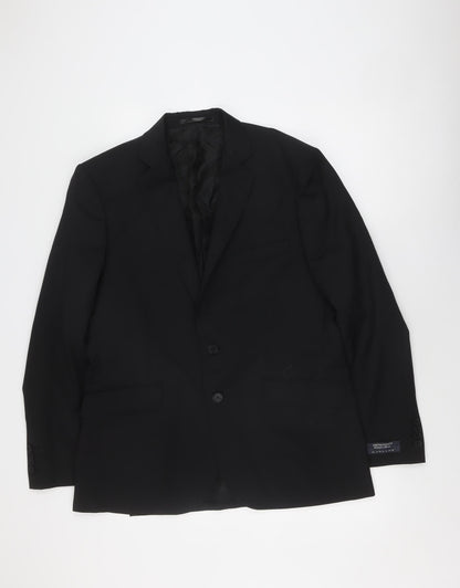Mens UK Size XL Jaeger Regular Black Suit Jacket