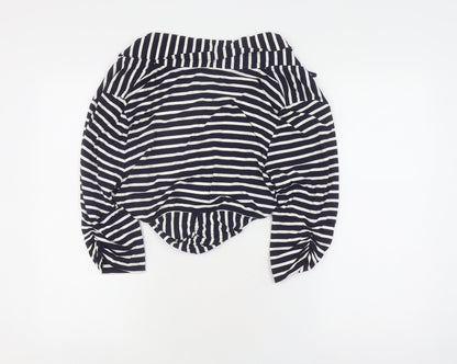 Alexon Women's Black Striped Cardigan, Size L