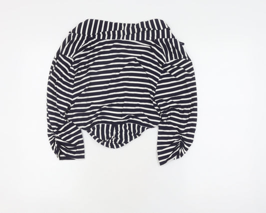 Alexon Women's Black Striped Cardigan, Size L