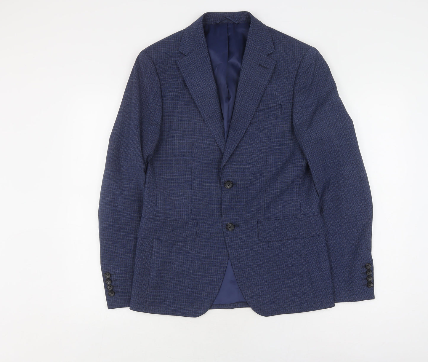 Mens UK Size 36 DKNY Regular Blue Suit Jacket