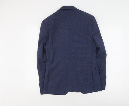 Mens UK Size 36 DKNY Regular Blue Suit Jacket