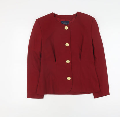 Womens UK Size 10 Alexon Regular Red Blazer