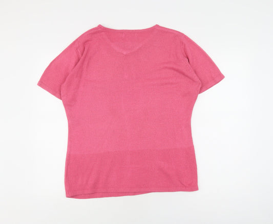 Womens UK Size M Honor Millburn at EWM Pink  T-Shirt