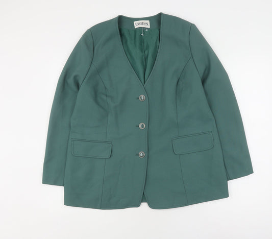 Eastex Women's Green Suit Jacket - Size 18 Classic Fit